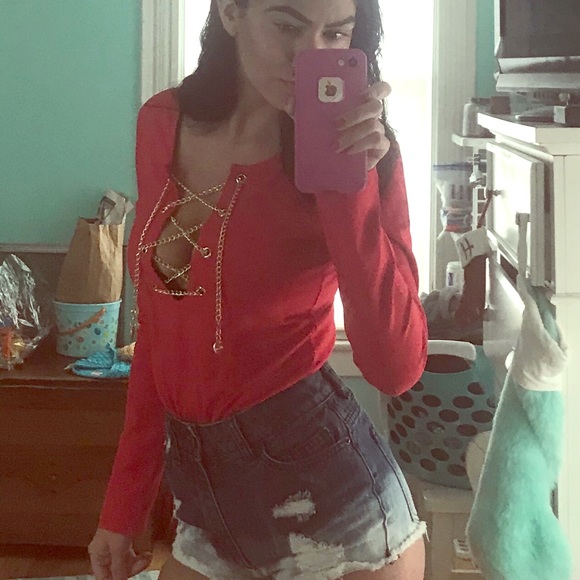 Red bodysuit - Picture 2 of 5